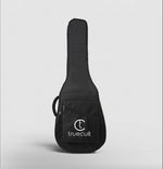 Black guitar case with 'truecult' logo on a light gray background padded Water-resistant acoustic guitar gig bag for yamaha kadence fender 
