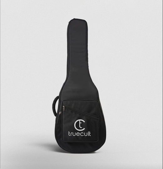True Cult Padded Acoustic Guitar Case - Black | Compatible with Yamaha, Fender, Ibanez, Cort, ESP, Epiphone, Kadence & More