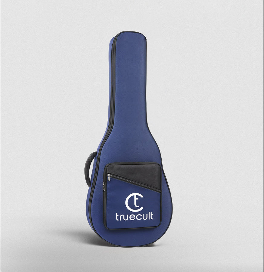 True Cult Padded Acoustic Guitar Bag – Navy Blue | Fits Yamaha, Fender, Ibanez, Cort, ESP, Epiphone, Kadence & More