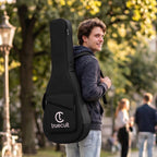 True Cult Padded Acoustic Guitar Case - Black | Compatible with Yamaha, Fender, Ibanez, Cort, ESP, Epiphone, Kadence & More