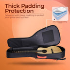 True Cult Padded Acoustic Guitar Bag – Orange | Fits Yamaha, Fender, Ibanez, Cort, ESP, Epiphone, Kadence & More