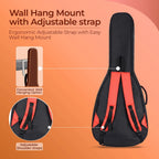 True Cult Padded Acoustic Guitar Bag – Orange | Fits Yamaha, Fender, Ibanez, Cort, ESP, Epiphone, Kadence & More