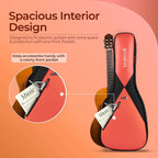 True Cult Padded Acoustic Guitar Bag – Orange | Fits Yamaha, Fender, Ibanez, Cort, ESP, Epiphone, Kadence & More