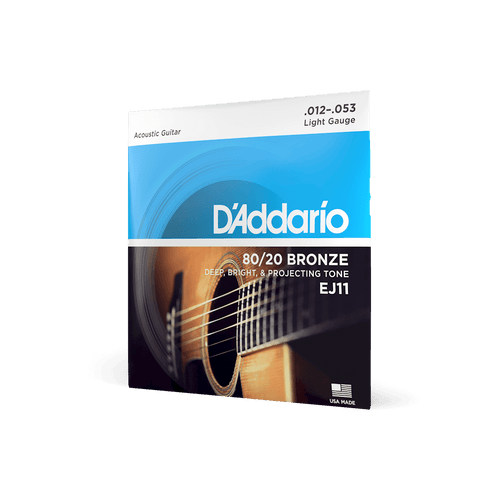D'Addario EJ11 Acoustic Guitar Strings - Regular Light 12-53 Gauge Bronze Wound