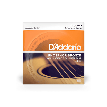 D'Addario EJ15 | 10-47 Extra Light Acoustic Guitar Strings