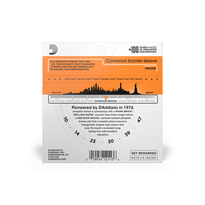 D'Addario EJ15 | 10-47 Extra Light Acoustic Guitar Strings