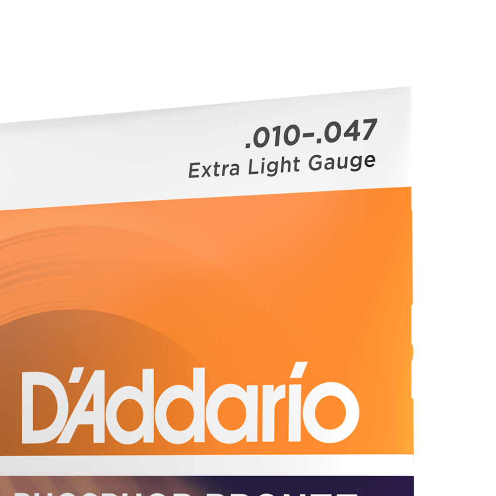 D'Addario EJ15 Phosphor Bronze Acoustic Guitar Strings - Extra Light 10-47