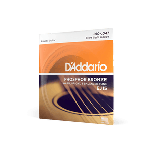 D'Addario EJ15 | 10-47 Extra Light Acoustic Guitar Strings