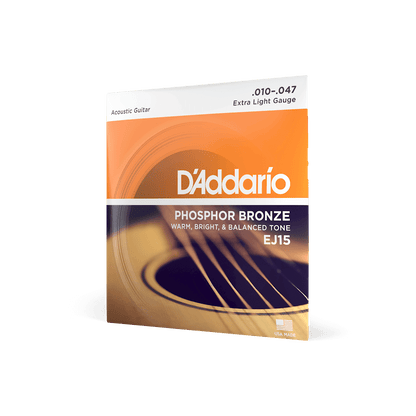 D'Addario EJ15 | 10-47 Extra Light Acoustic Guitar Strings
