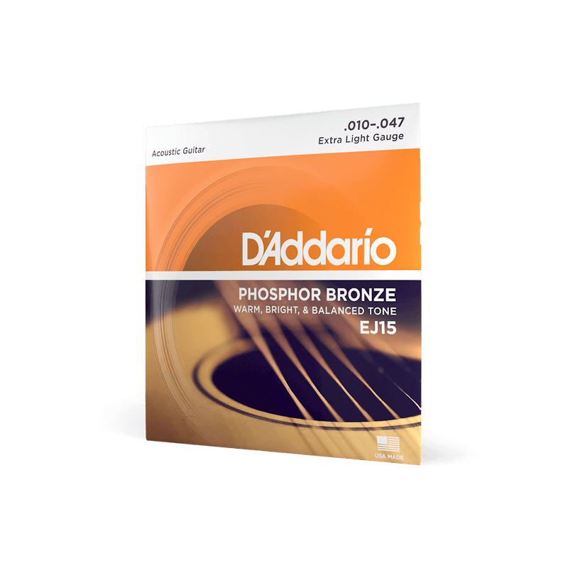 D'Addario EJ15 | 10-47 Extra Light Acoustic Guitar Strings