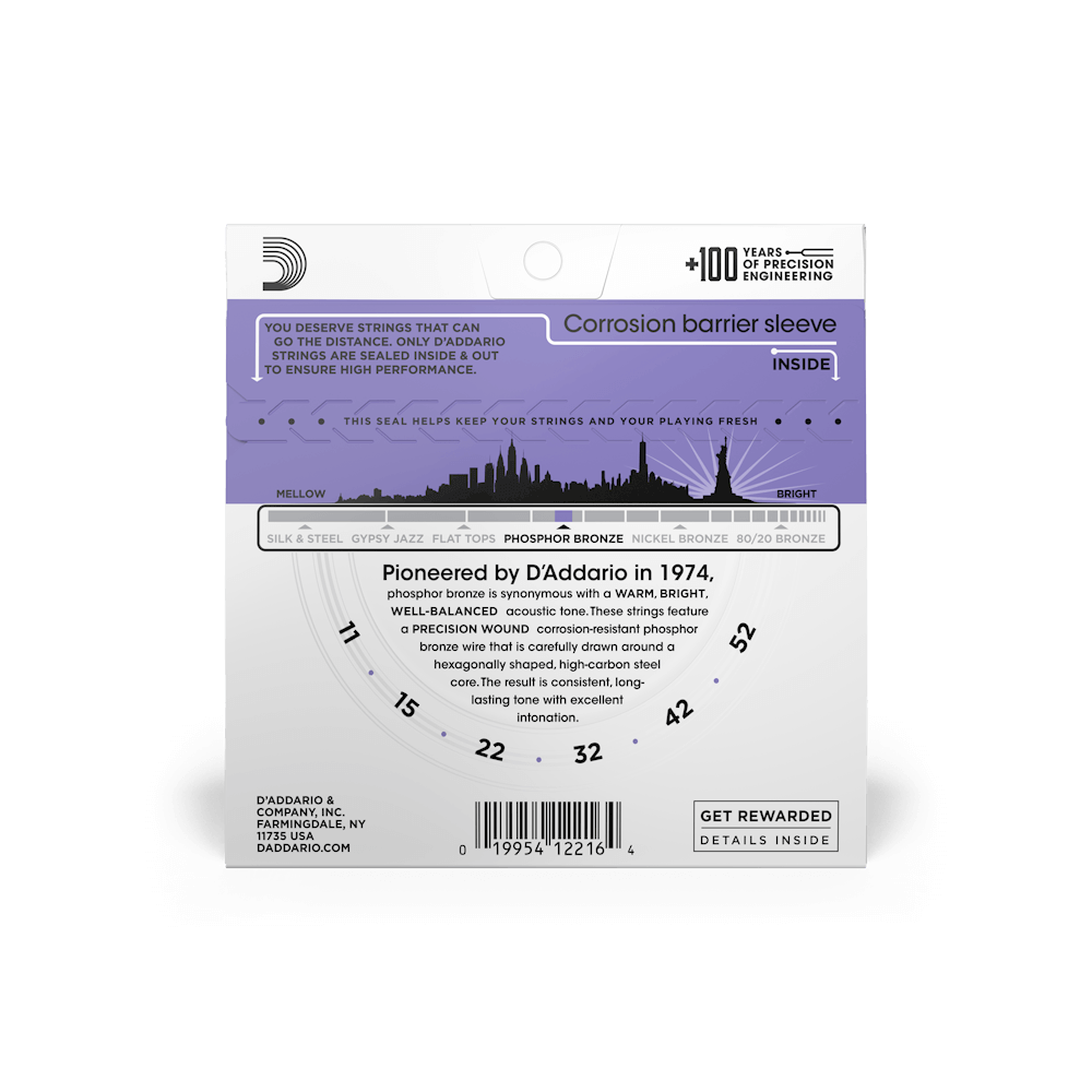 D'Addario EJ26 | 11-52 Custom Light Acoustic Guitar Strings