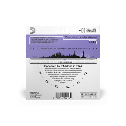 D'Addario EJ26 | 11-52 Custom Light Acoustic Guitar Strings