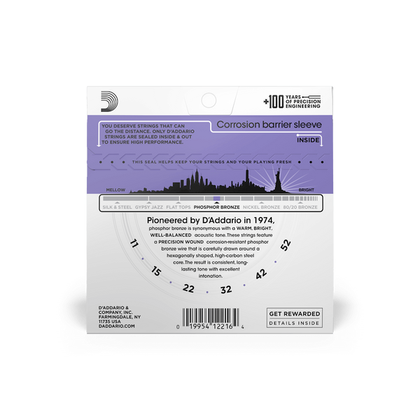 D'Addario EJ26 | 11-52 Custom Light Acoustic Guitar Strings