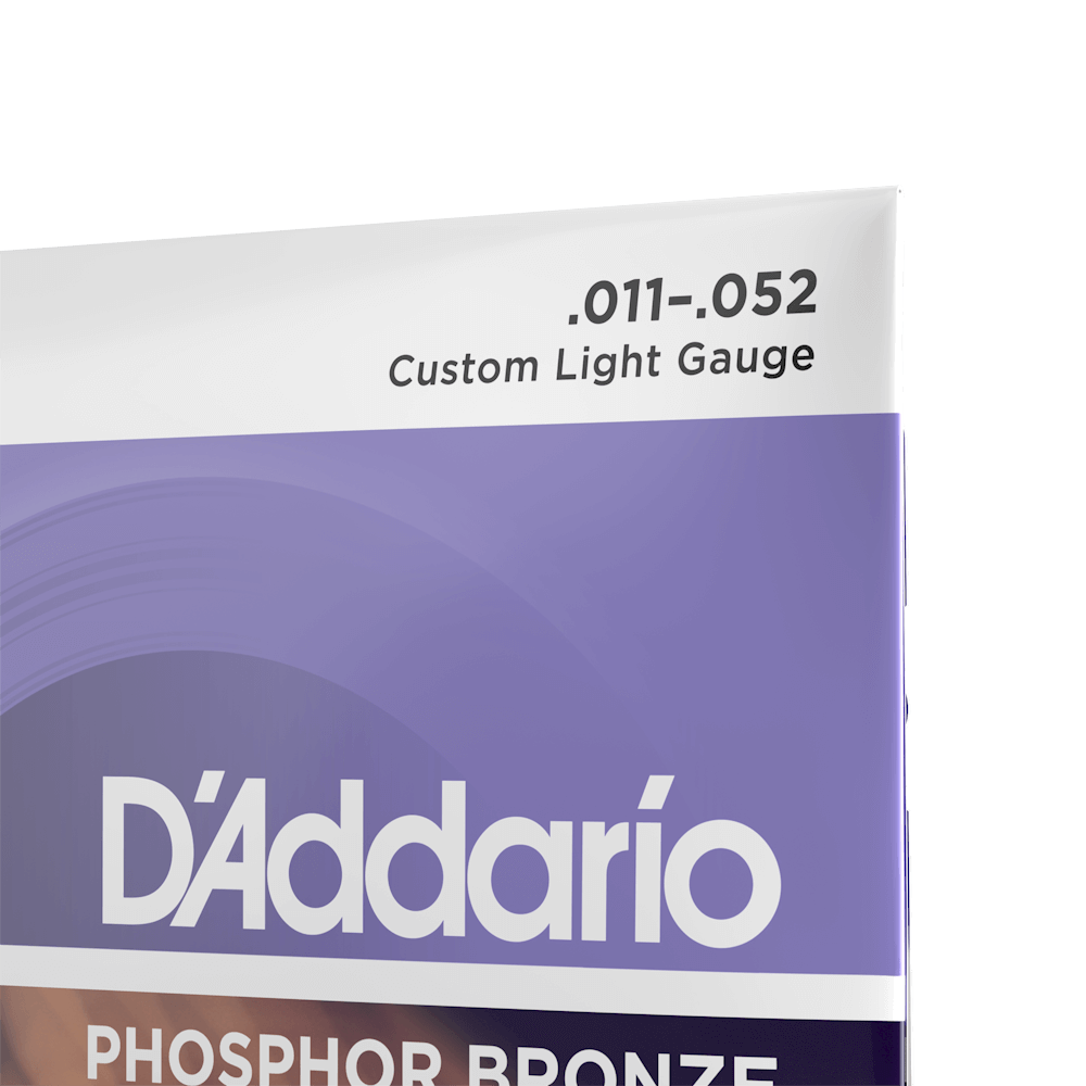 D'Addario EJ26 Phosphor Bronze Custom Light Acoustic Strings - 11-52 Gauge