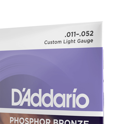 D'Addario EJ26 | 11-52 Custom Light Acoustic Guitar Strings