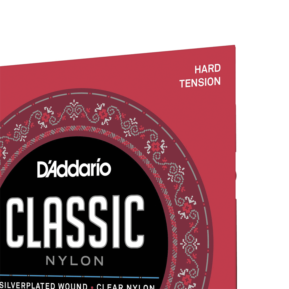 D'Addario EJ27H Classical Guitar Strings - Hard Tension Nylon for Students