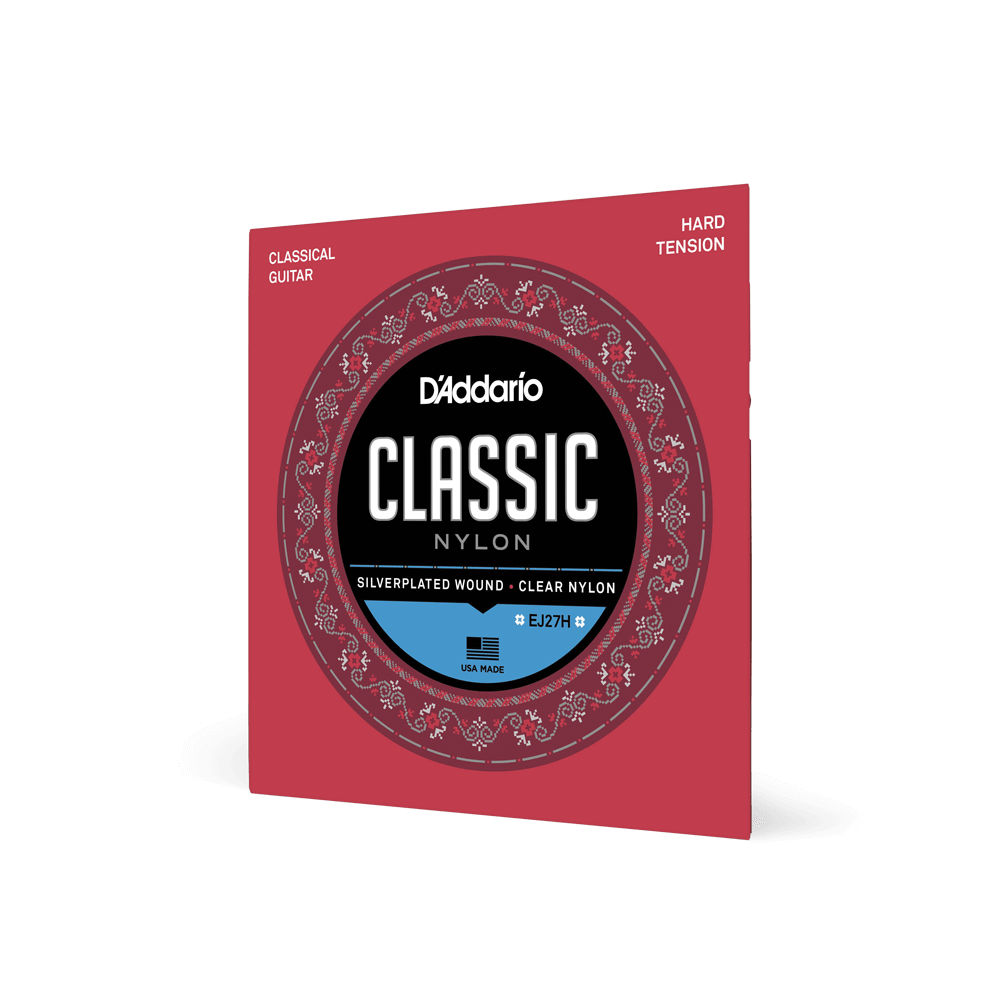 D'Addario EJ27H Classical Guitar Strings - Hard Tension Nylon for Students