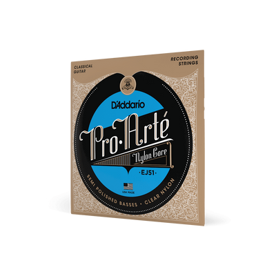 D'Addario EJ51 | Hard Tension Nylon with Polished Basses Classical Guitar Strings