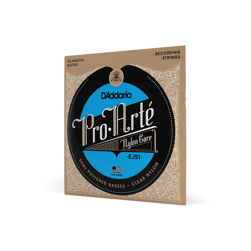 D'Addario EJ51 Pro-Arte Classical Strings - Hard Tension Nylon Polished Bass