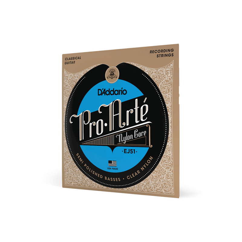 D'Addario EJ51 | Hard Tension Nylon with Polished Basses Classical Guitar Strings