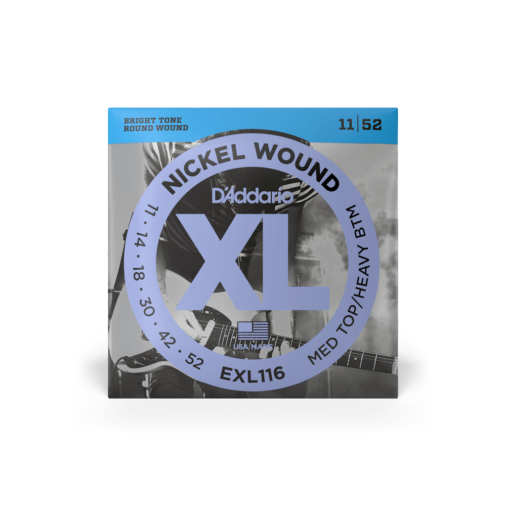 D'Addario EXL116 Electric Guitar Strings - Medium Top Heavy Bottom 11-52
