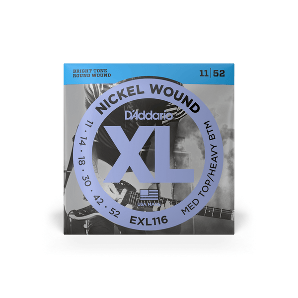 D'Addario EXL116 | 11-52 Medium Top/Heavy Bottom Electric Guitar Strings