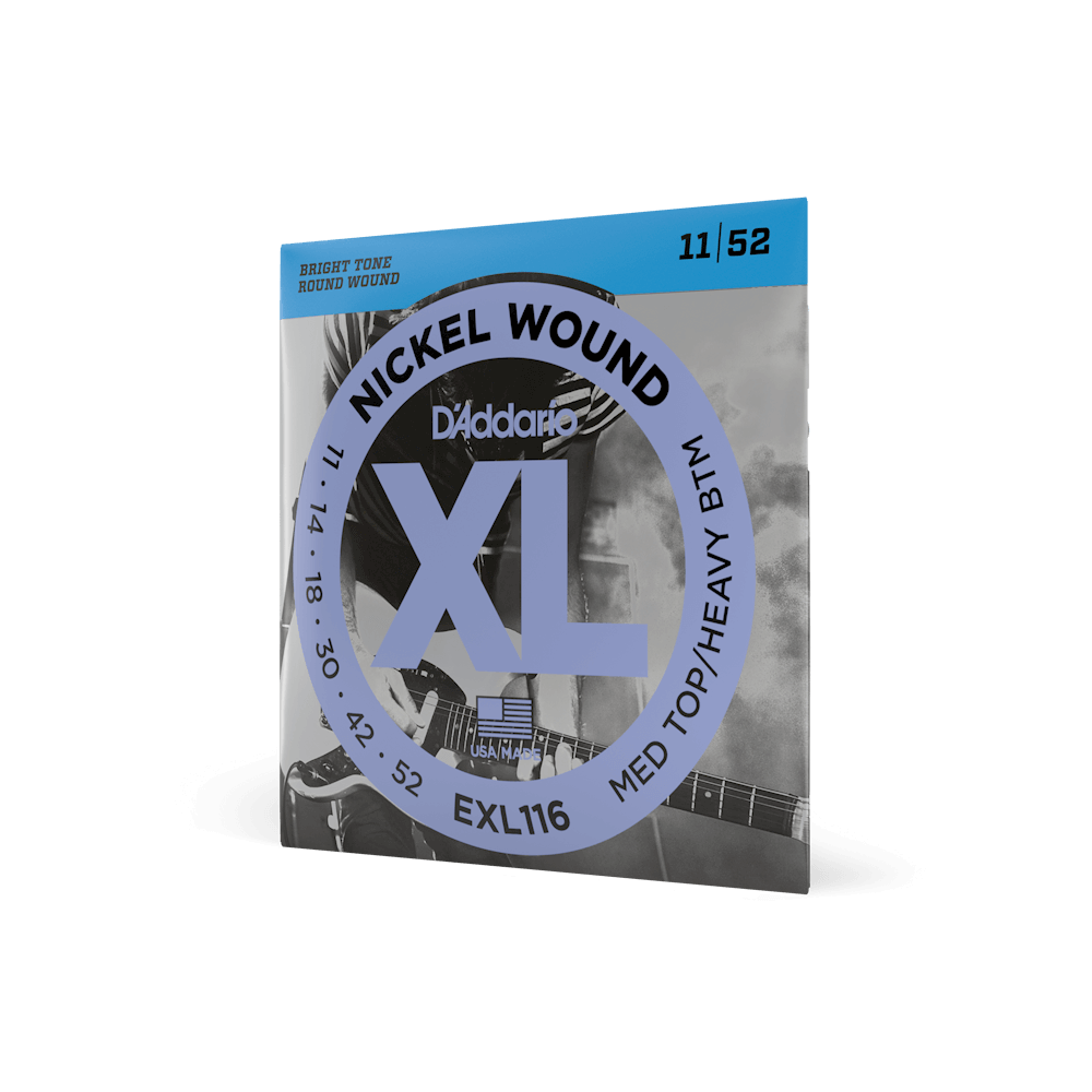 D'Addario EXL116 Electric Guitar Strings - Medium Top Heavy Bottom 11-52