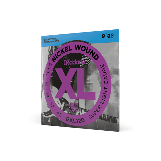 D'Addario EXL120 Nickel Wound Electric Guitar Strings - Super Light 9-42