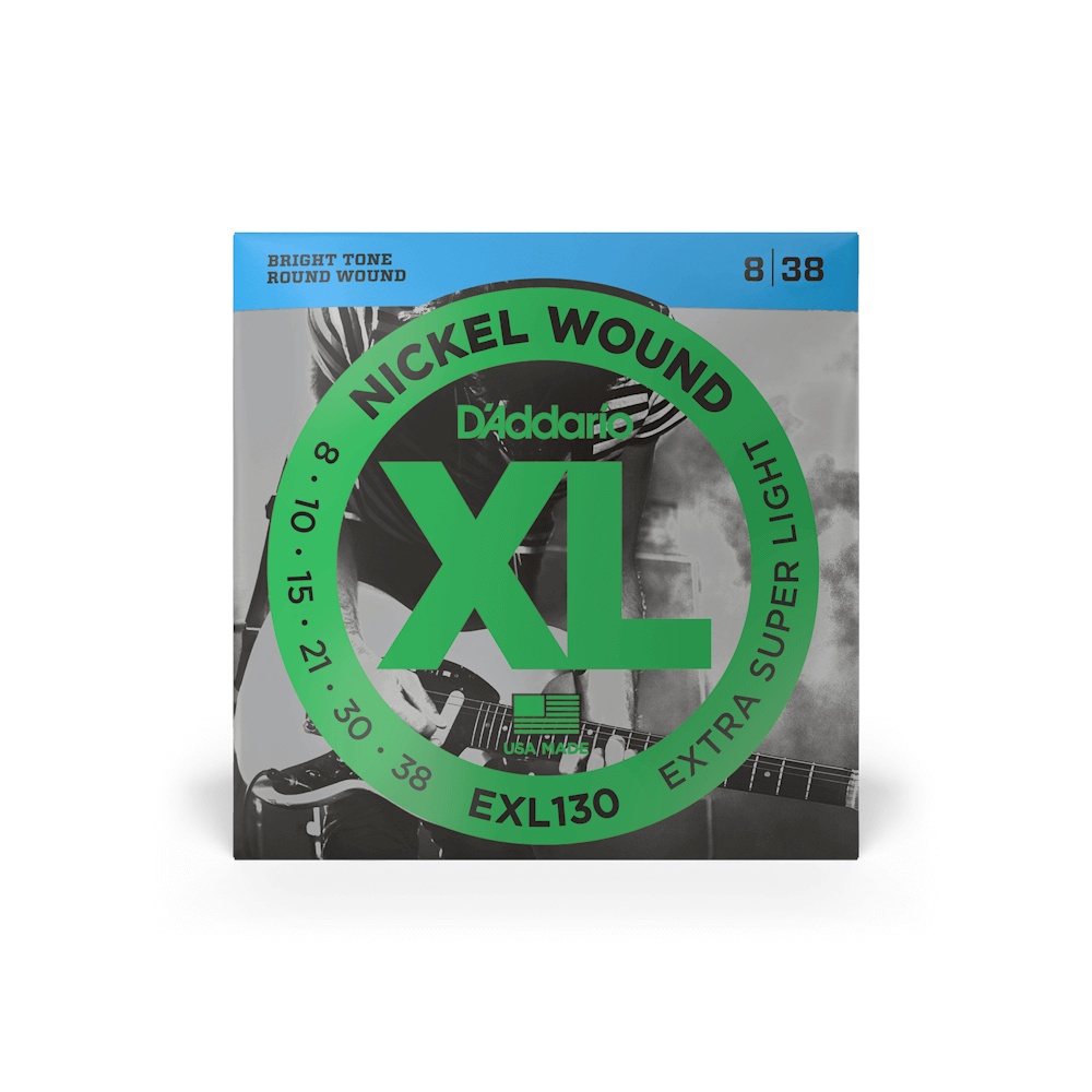 D'Addario EXL130 Electric Guitar Strings - Extra Super Light 8-38 Nickel Wound