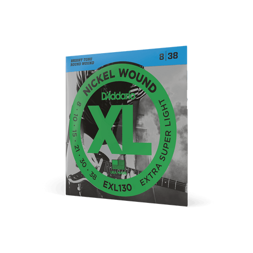 D'Addario EXL130 Electric Guitar Strings - Extra Super Light 8-38 Nickel Wound