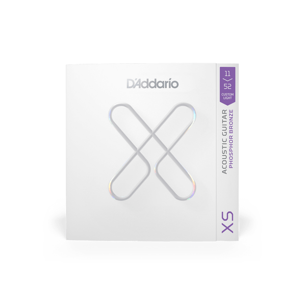 D'Addario XSAPB1152 | 11-52 Custom Light Coated Acoustic Guitar Strings
