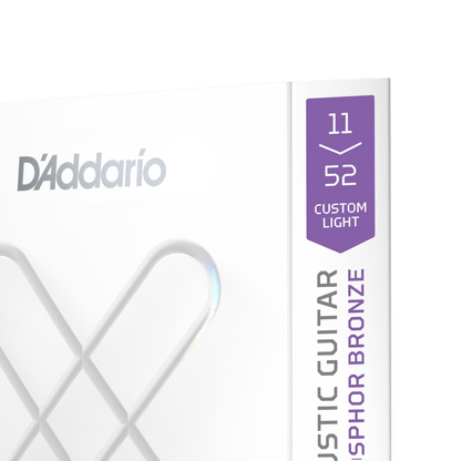 D'Addario XSAPB1152 | 11-52 Custom Light Coated Acoustic Guitar Strings