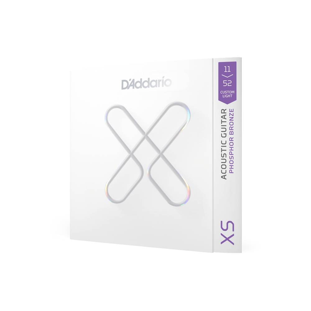 D'Addario XSAPB1152 | 11-52 Custom Light Coated Acoustic Guitar Strings