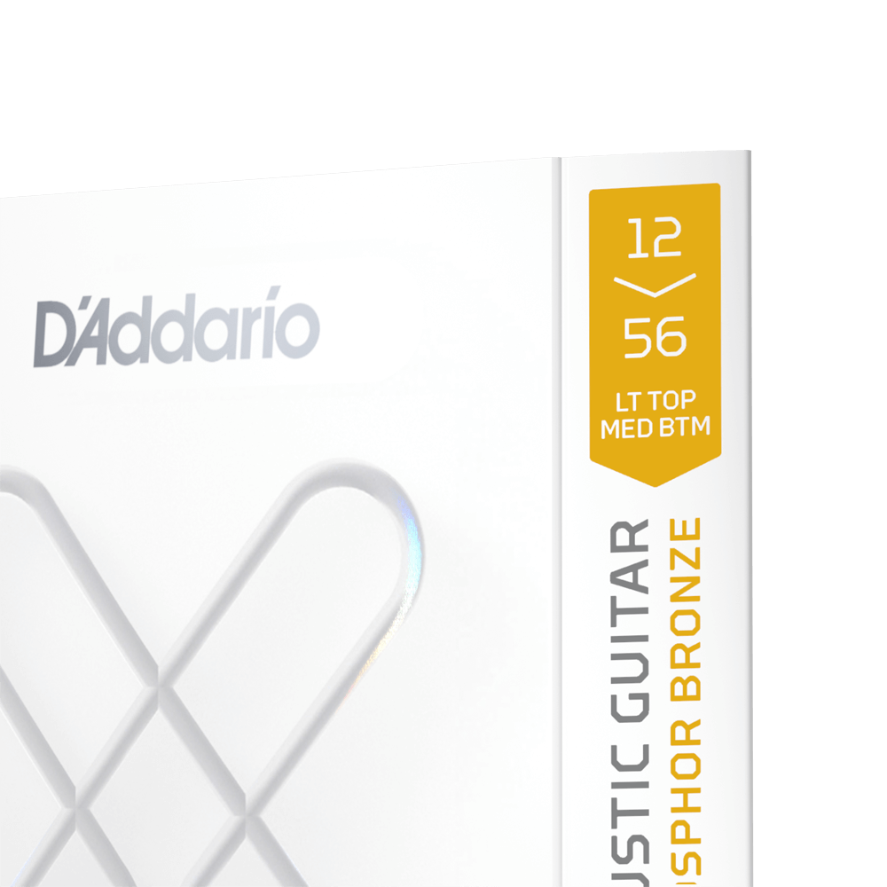 D'Addario XSAPB1256 XS Coated Acoustic Strings - Light Top Medium Bottom 12-56