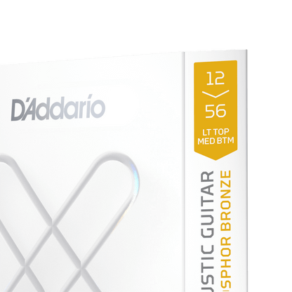 D'Addario XSAPB1256 | 12-56 Light Top/Medium Bottom Coated Acoustic Guitar Strings