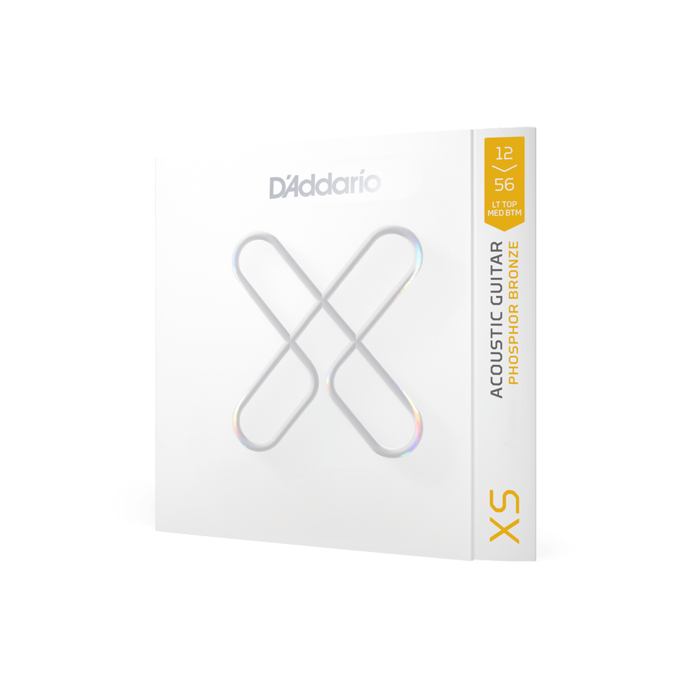 D'Addario XSAPB1256 | 12-56 Light Top/Medium Bottom Coated Acoustic Guitar Strings