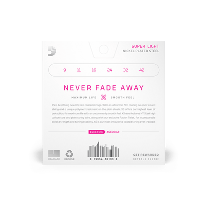 D'Addario XSE0942 | 09-42 Super Light Coated Electric Guitar Strings