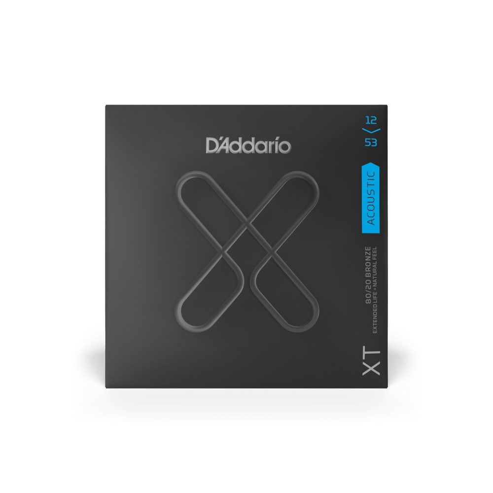 D'Addario XTABR1253 | 12-53 Light Coated Acoustic Guitar Strings