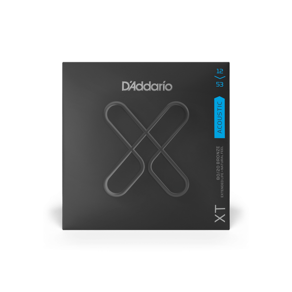 D'Addario XTABR1253 | 12-53 Light Coated Acoustic Guitar Strings