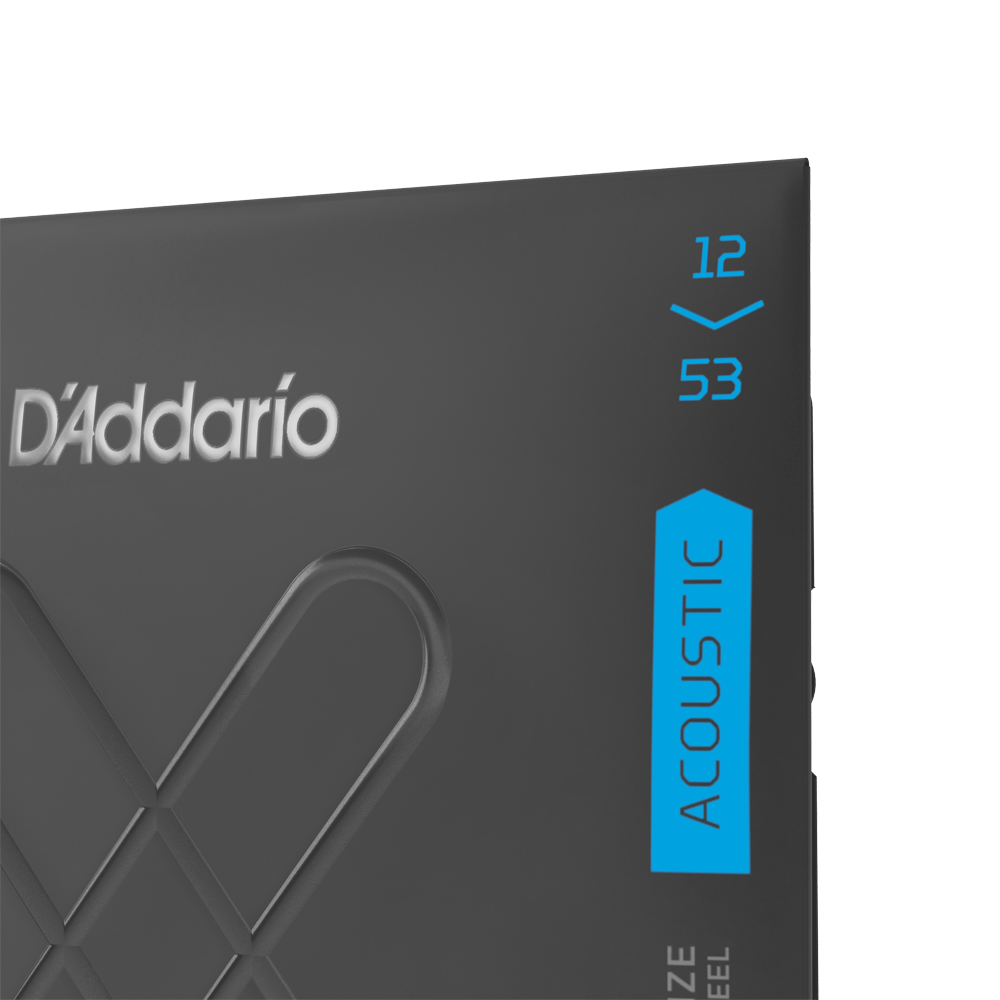 D'Addario XTABR1253 XT 80/20 Bronze Acoustic Guitar Strings - Light 12-53 Coated
