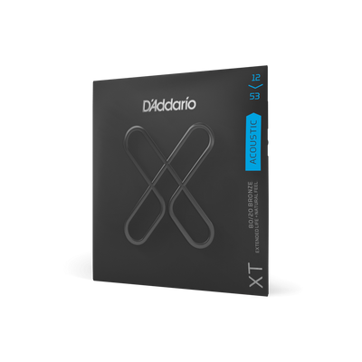 D'Addario XTABR1253 | 12-53 Light Coated Acoustic Guitar Strings