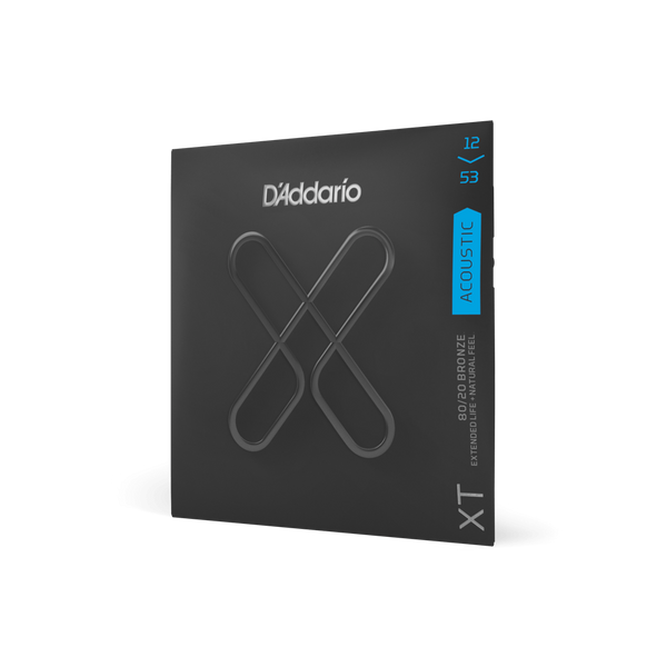 D'Addario XTABR1253 | 12-53 Light Coated Acoustic Guitar Strings