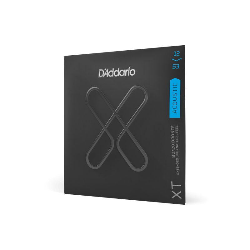 D'Addario XTABR1253 | 12-53 Light Coated Acoustic Guitar Strings