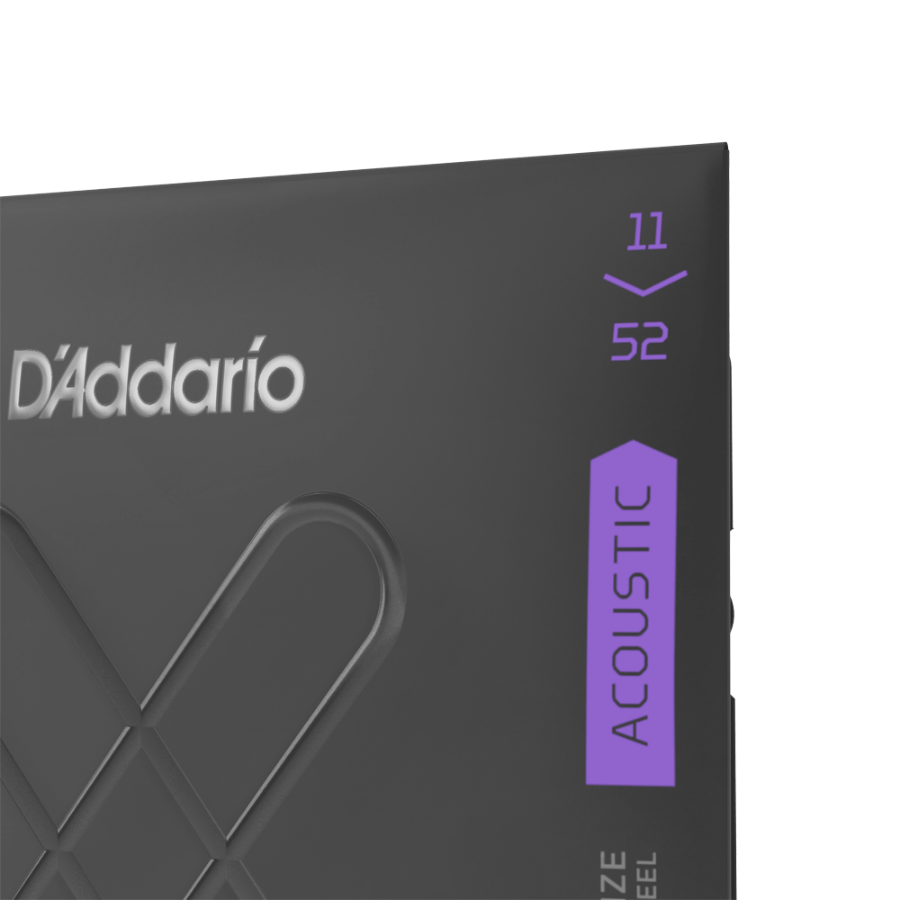 D'Addario XTAPB1152 XT Phosphor Bronze Acoustic Strings - Custom Light 11-52 Coated