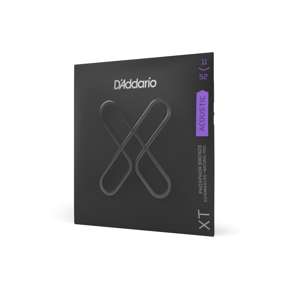 D'Addario XTAPB1152 XT Phosphor Bronze Acoustic Strings - Custom Light 11-52 Coated