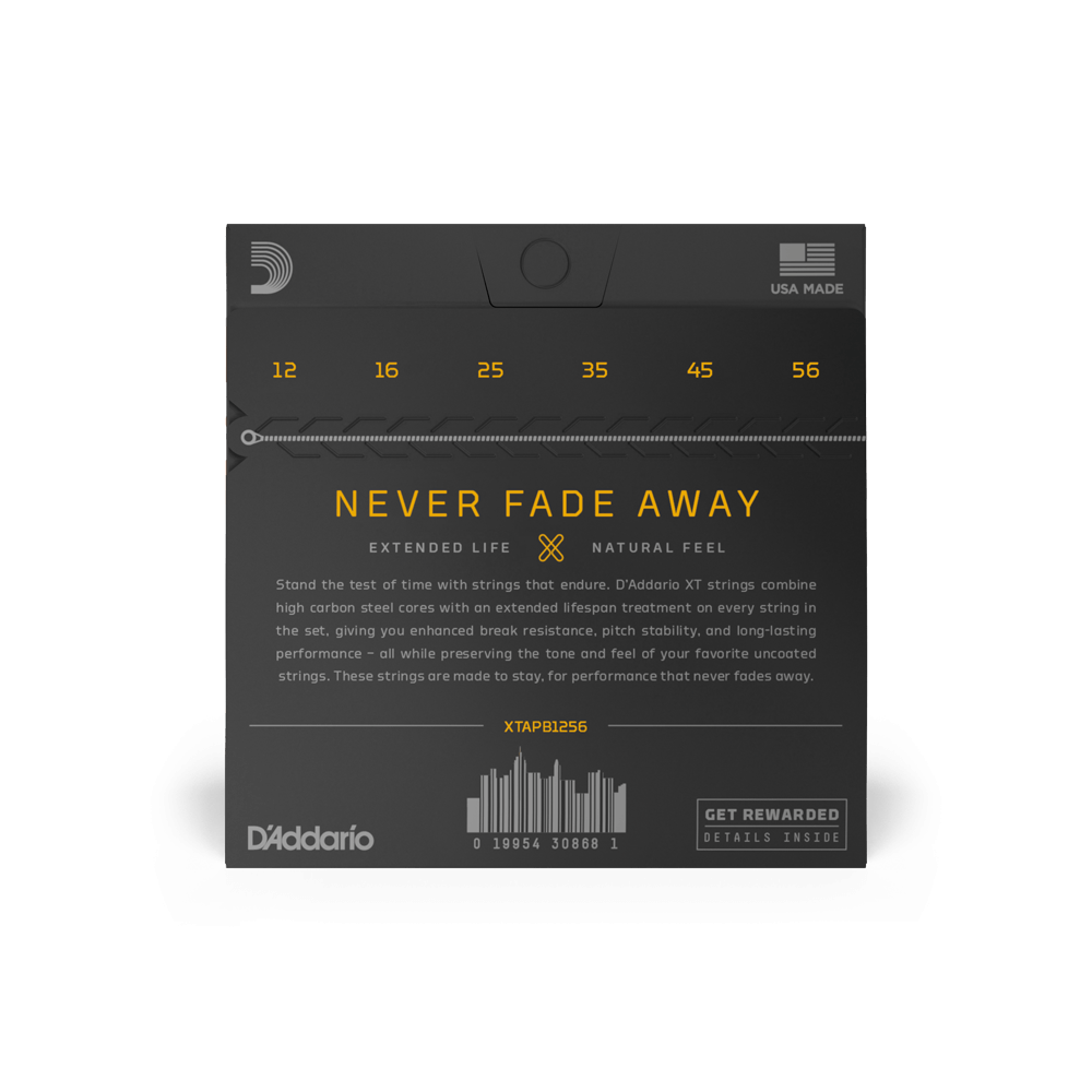 D'Addario XTAPB1256 | 12-56 Light Top/Medium Bottom Coated Acoustic Guitar Strings