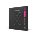 D'Addario XTB45100 45-100 Regular Light Long Scale Coated Bass Strings in black packaging with pink electric bass label and XT logo.