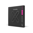 D'Addario XTB45100 45-100 Regular Light Long Scale Coated Bass Strings in black packaging with pink electric bass label and XT logo.