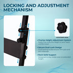 Guitar World Store black heavy-duty Z-style adjustable keyboard stand with locking mechanism and adjustment knob.