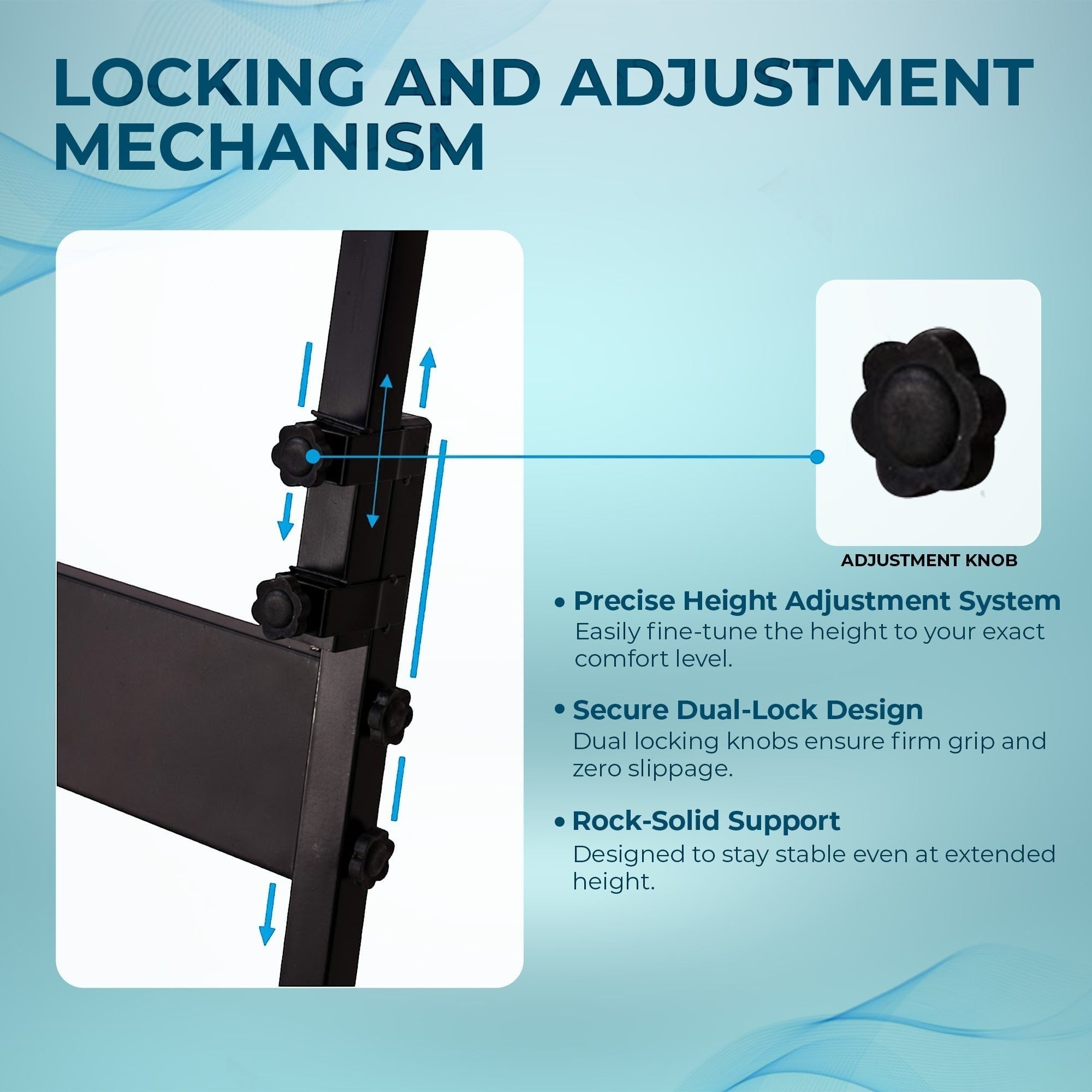 Guitar World Store black heavy-duty Z-style adjustable keyboard stand with locking mechanism and adjustment knob.